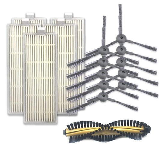 XI218 5 Pairs K614 Side Brushes + 5 PCS I207 Filters + Main Brush I202 Set for ILIFE A4, XI218