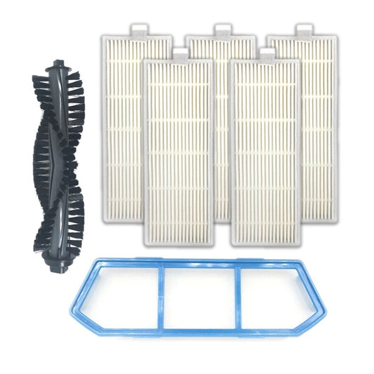 XI231 I205 Primary Filter + 5 PCS I207 Filter + I203 Main Brush Set for ILIFE A4S, XI231
