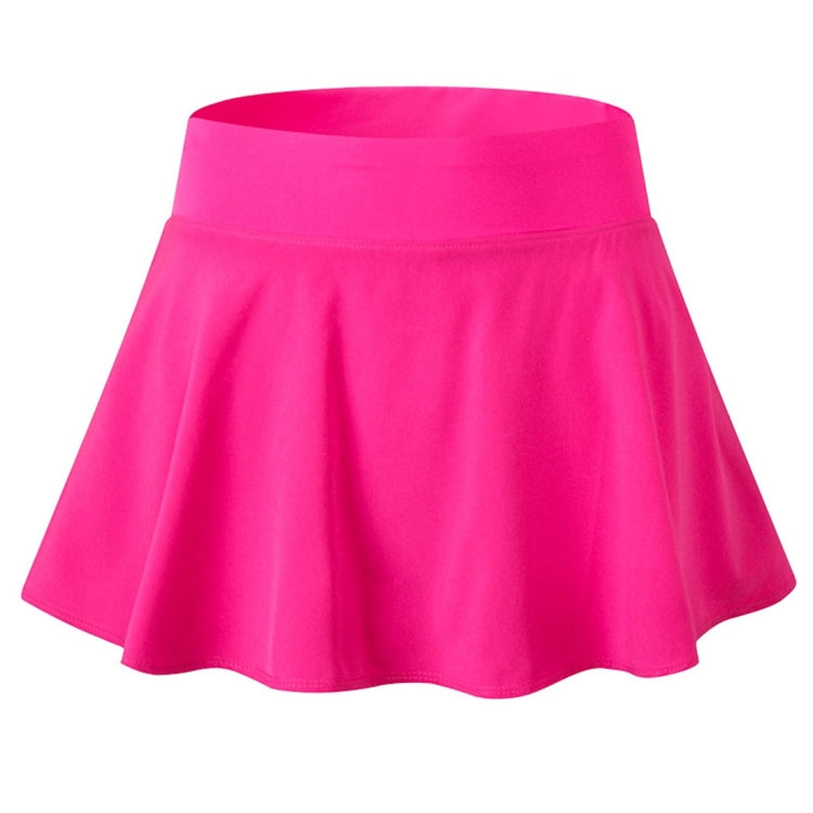 Tennis Dance Yoga Quick Drying Anti Light Lining Skirt Pants (Color:Rose Red Size:XXL), S, M, L, XL, XXL