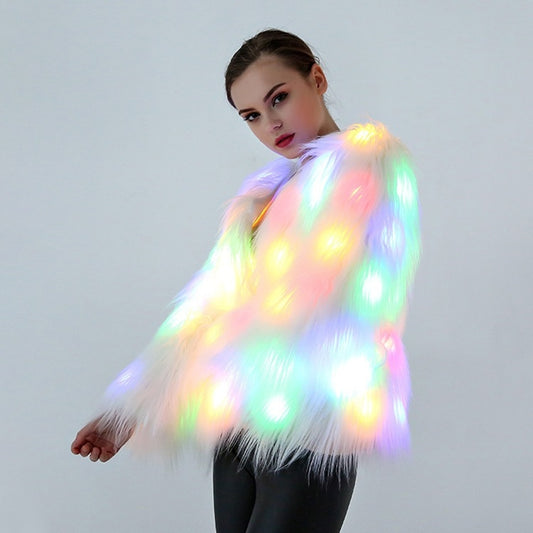 Cosplay Costumes Christmas And Halloween Night Costumes LED Colored Lights Show Clothes (Color:White With Light Size:XXXXL), S, M, L, XL, XXL, XXXL, XXXXL