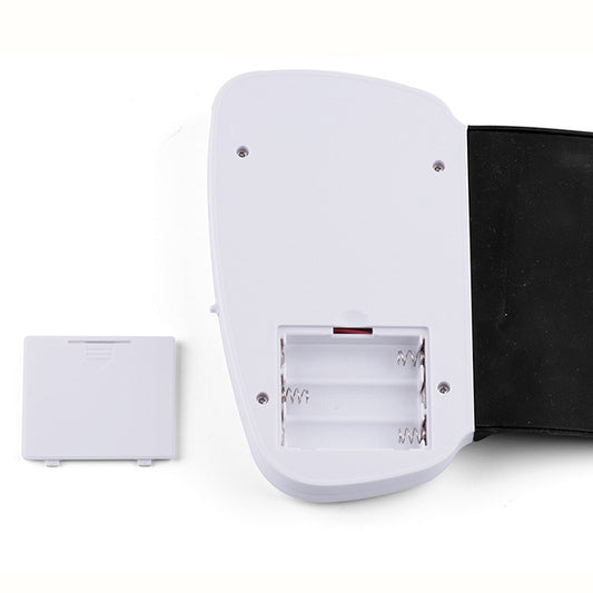 White roll-up silicone piano back panel with open battery compartment