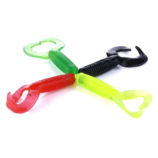 HENGJIA SO105 20 PCS 3.5cm/0.9g Double Tailed Bait Soft Bait for Sea Fishing