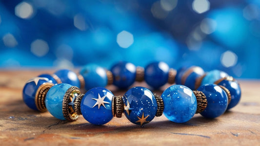 Celestial Chic: Elevate Your Style with the Boho Blue Sky Star Moon Bead Bracelet