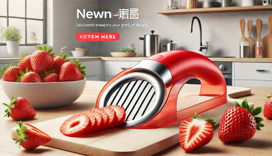 Slice It Right: The Perfect Kitchen Companion – Plastic Strawberry Slicer with Stainless Steel Blade