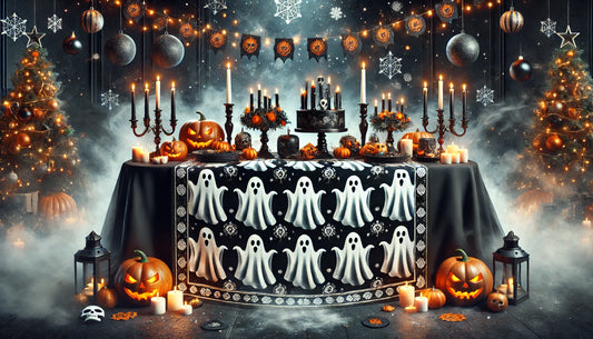 Celebrate with a Twist: The Perfect Christmas Halloween Party Décor Ideas (Black Ghost Theme!)