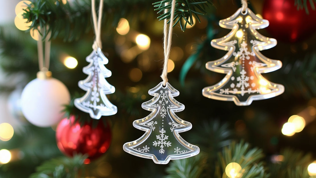 Personalize Your Holiday Décor: Clear Acrylic Christmas Hangers with Rope for DIY Creativity