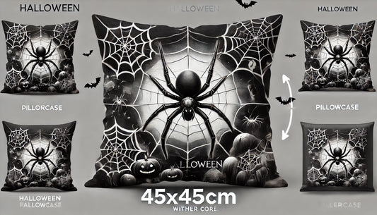 Spook Up Your Home: The Ultimate Spider-Themed Halloween Pillowcase for Creepy Comfort!
