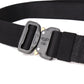 Black nylon quick-release buckle with double slots and woven webbing