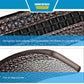 Brown belt with herringbone cross-stitching and reinforced inner edge