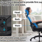 Ergonomic mesh office chair with height-adjustable lumbar support and headrest