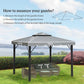 Light gray 10 ft x 10 ft gazebo replacement canopy top on frame