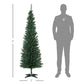 Slim artificial pencil Christmas tree, 6-ft tall scale view with tripod base