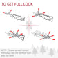 Artificial pencil Christmas tree with spread-out branch tips for full shape