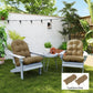 Khaki tufted high-back chair cushions set of 2 on outdoor lounge chairs