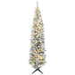 Slim pre-lit pencil Christmas tree with warm white lights and star-style stand