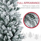 Full, fluffy snow-frosted artificial Christmas tree branches