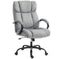 Light grey executive office chair with high back, wide cushioned seat, padded armrests