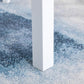 Square dining table leg in white metal frame