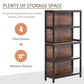4-tier bookshelf with thick shelves and roomy spacing for everyday storage