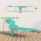 Light green adjustable chaise lounge chair with face pillow and sturdy steel frame