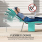 Light green lounge chair with face hole and 5-level adjustable backrest