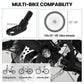 Black bike cargo trailer hitch and 16-inch pneumatic-style wheel