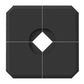 Black umbrella stand base weight with circular fill opening, octagonal block