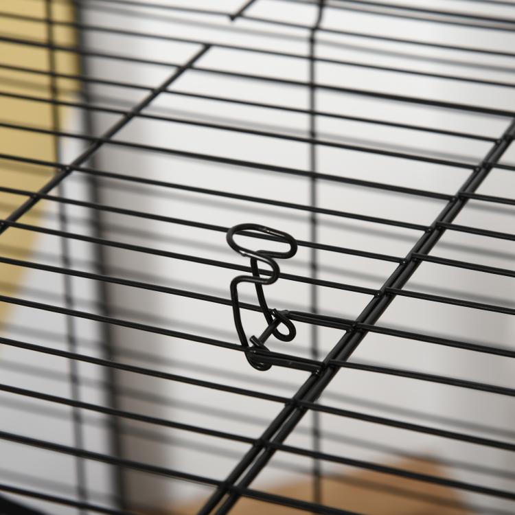 Small animal metal cage bar section with latch hook