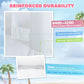 Reinforced white inflatable castle bounce house fabric panel with linked stitching
