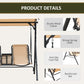 Porch swing features: sturdy metal frame, spring hook, anti-slip foot pads