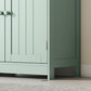 Under-sink bathroom cabinet, dark green, 2 doors with metal handles