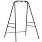Black hammock chair stand frame with anti-slip foot pads and hanging hooks