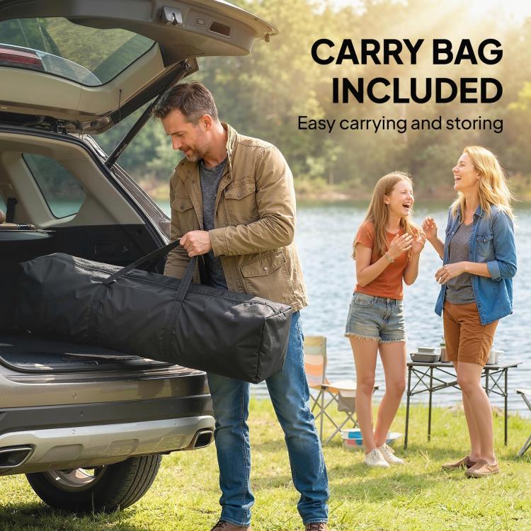 Portable gazebo screen tent carry bag, black duffel-style with handles