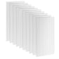 Clear twin-wall polycarbonate greenhouse panel sheets stacked and ready for installation