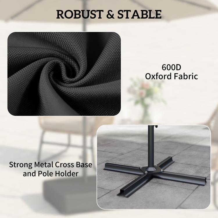 Black 600D Oxford fabric cover for umbrella base