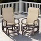 Khaki mesh gliding rocking lounge chairs, set of 2, dark metal frames
