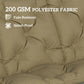 Beige polyester bench swing cushion with tufted quilting and plump padding