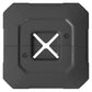 Black fillable umbrella base weight block with large X grip panel