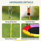 Swing set hardware details with strong hook, metal chain, secure rope, and removable cover