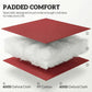 Red padded comfort cushion using 600D Oxford cloth outer layers