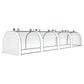 Portable mini greenhouse tunnel with white PE cover and arched frame, four sections