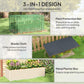 3-in-1 planter box system: metal bed, plant protection net, and shade cloth