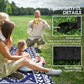 Outdoor rug with corner loops and sturdy edging to help prevent fraying