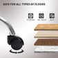 Dark brown office chair base with swivel and smooth-rolling PU wheels