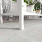 White metal plant stand base with lower shelf and trellis frame legs