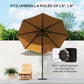 Square umbrella base with side tightening knob on the pole holder
