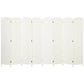 White freestanding 8-panel folding privacy screen with straight vertical panels