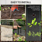 Weed barrier fabric sheet being cut and covered with landscaping material