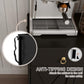 Black sideboard base with anti-tipping hardware and mounting bracket for safety.