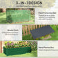 3-in-1 galvanized steel planter system with plant protection net, shade cloth, and planting box